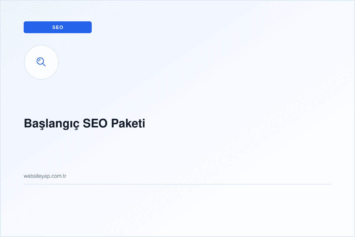 Başlangıç SEO Paketi