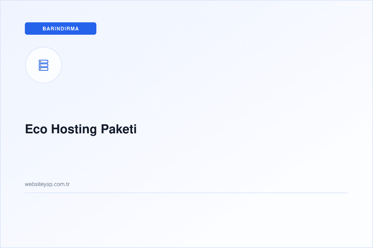 Eco Hosting Paketi