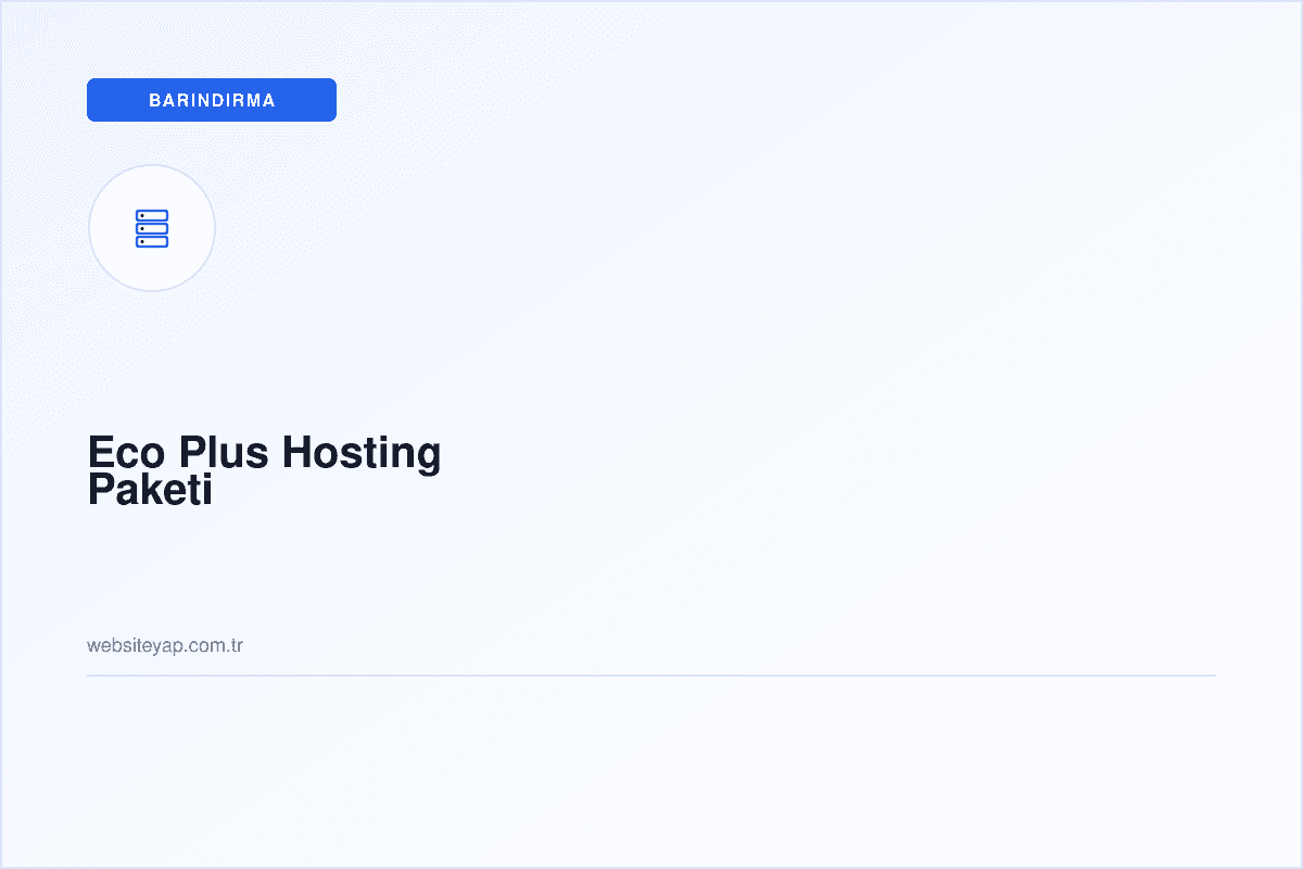 Eco Plus Hosting Paketi