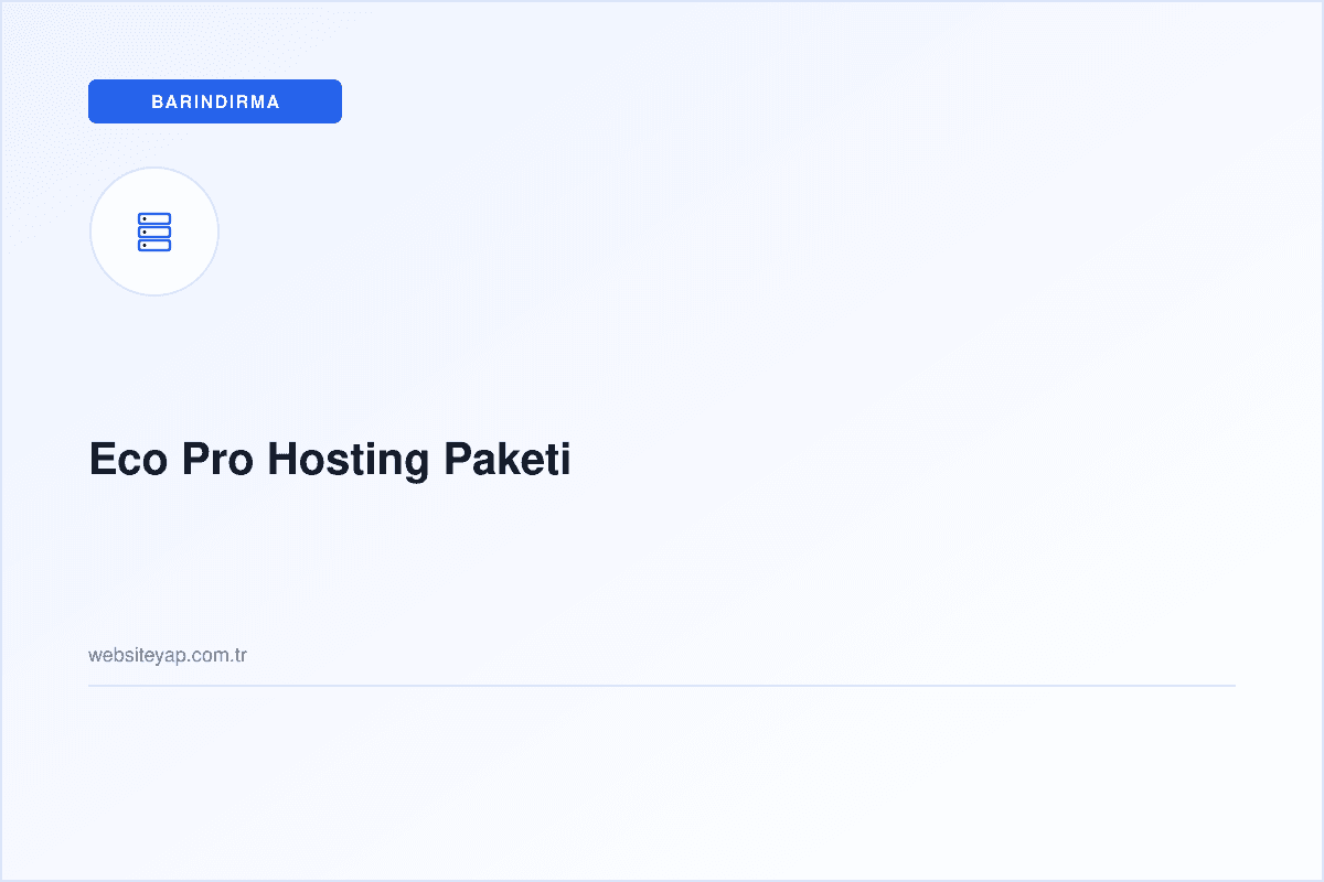 Eco Pro Hosting Paketi