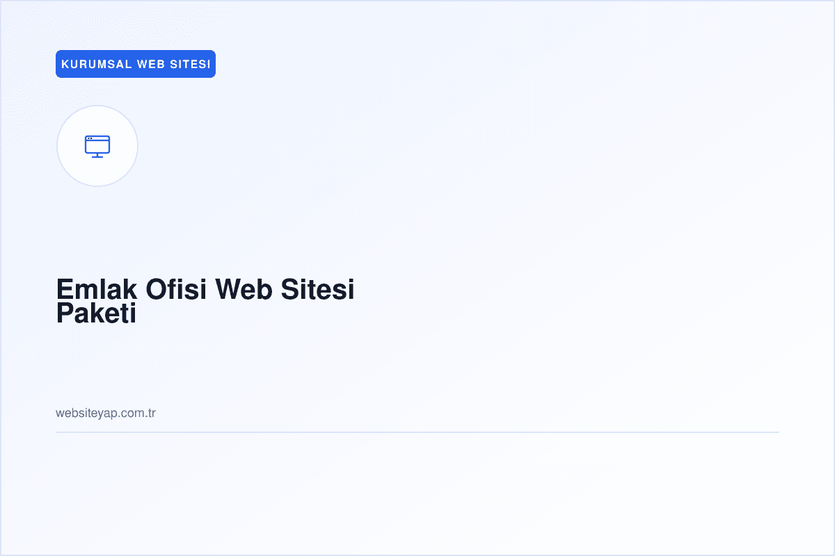 Emlak Ofisi Web Sitesi Paketi