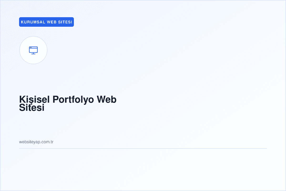 Kişisel Portfolyo Web Sitesi
