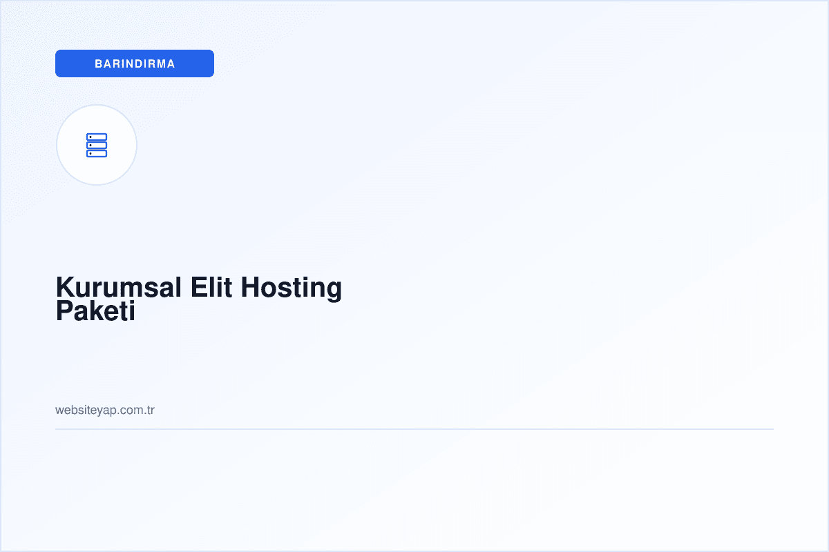 Kurumsal Elit Hosting Paketi