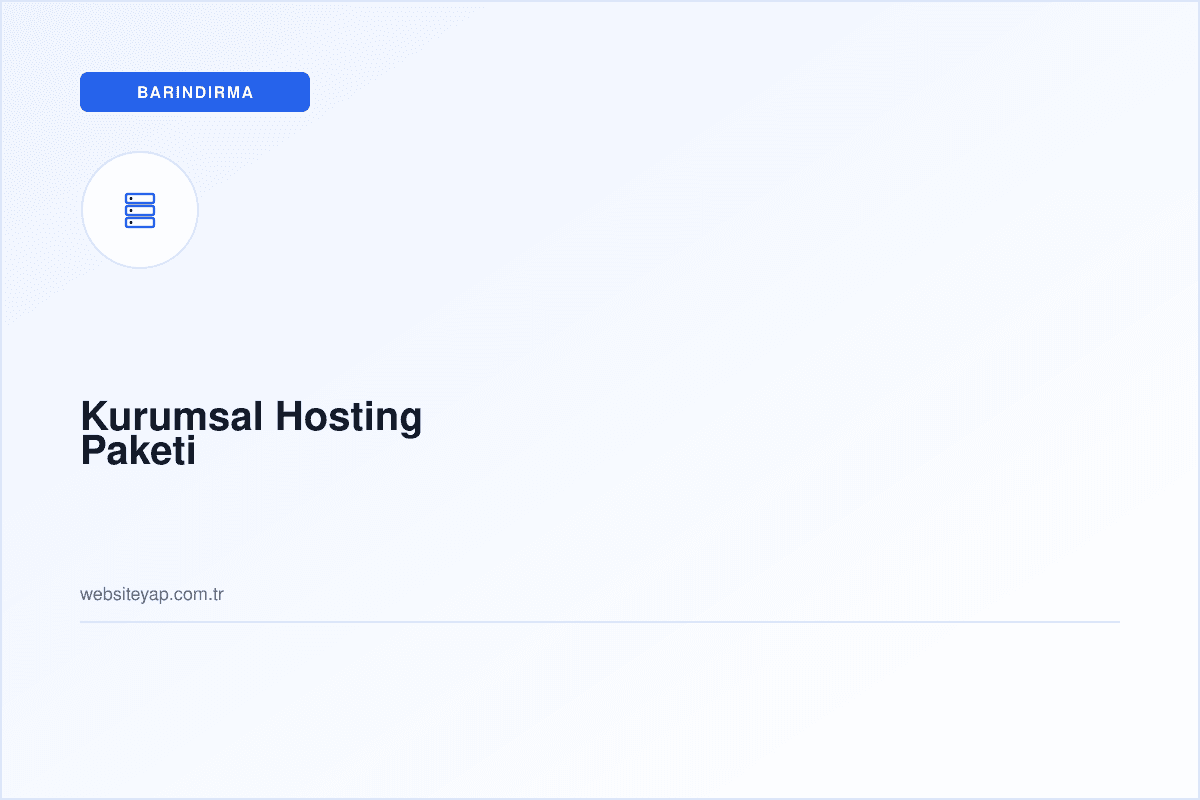 Kurumsal Hosting Paketi